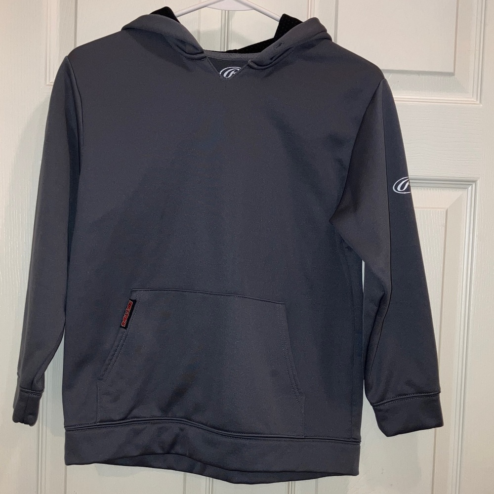 Rawlings Gray Oversized Hoodie Youth S Pullover Kangaroo Pocket Activewear Kids